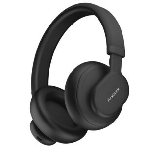 HAMMER Bash Max Over The Ear Wireless Bluetooth Headphones with Mic, Touch Control, Deep Bass, Upto 40 Hours Playtime, Bluetooth 5.3, Workout/Travel (Black)
