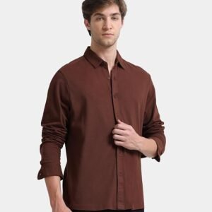 StitchX Men's Cotton Regular Fit Full Sleeve Solid Knitted Shirt